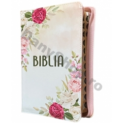 Biblii medii, editie lux, piele ecologica, floral